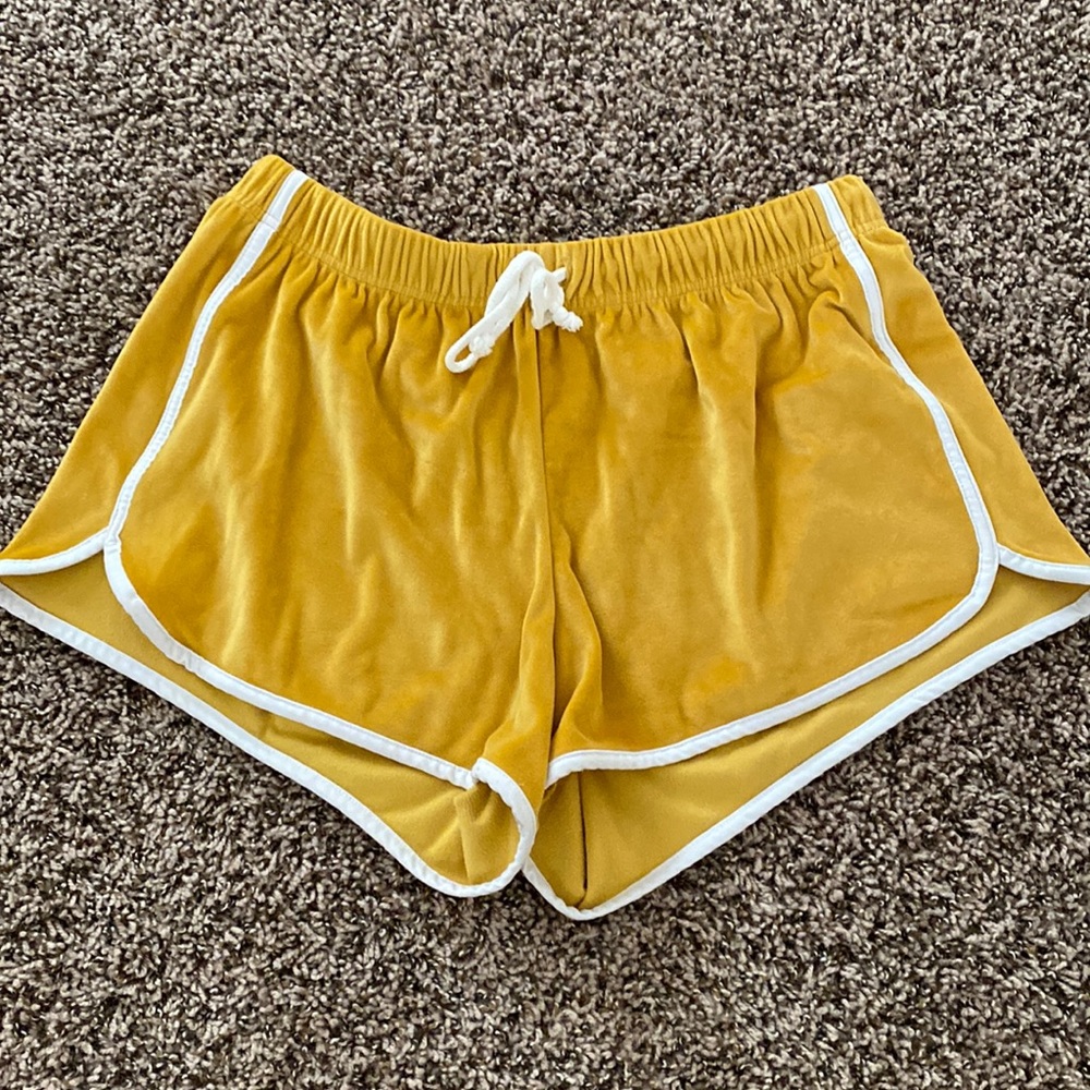 Shorts, velvety material. Used very few times. Great condition